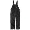 Carhartt Bibs: Men's 104674 BLK Black Storm Defender Loose Fit Heavyweight Bib Overalls