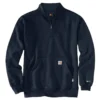 Carhartt Force Sweatshirts: Men's 105028 I26 Navy Flame Resistant Mock Neck Sweatshirt