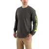 Carhartt Shirts: Men's K231 306 Peat Cotton Long Sleeve Logo Shirt