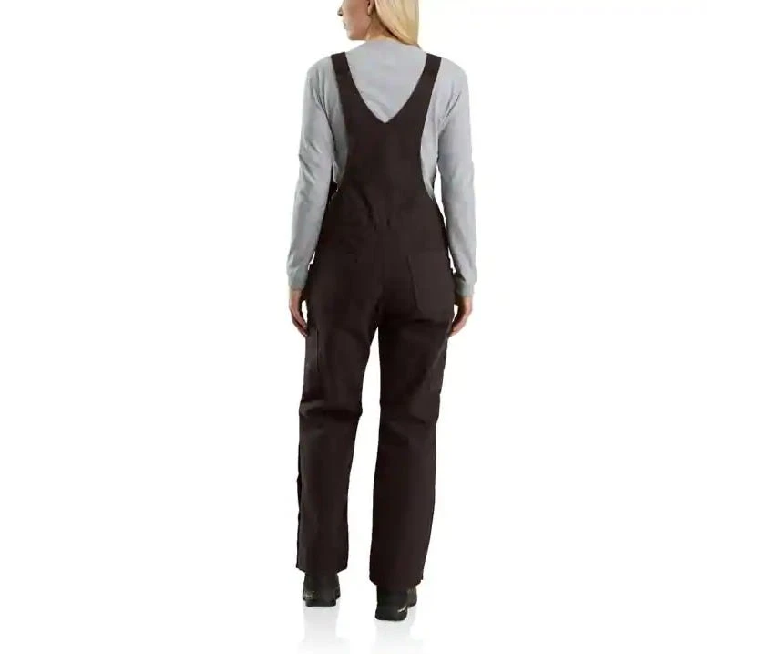 Carhartt Overalls: Women's 104049 DKB Dark Brown Quilt Lined Duck Bib Overall 3 Carhartt Overalls: Women's 104049 DKB Dark Brown Quilt Lined Duck Bib Overall - Image 3