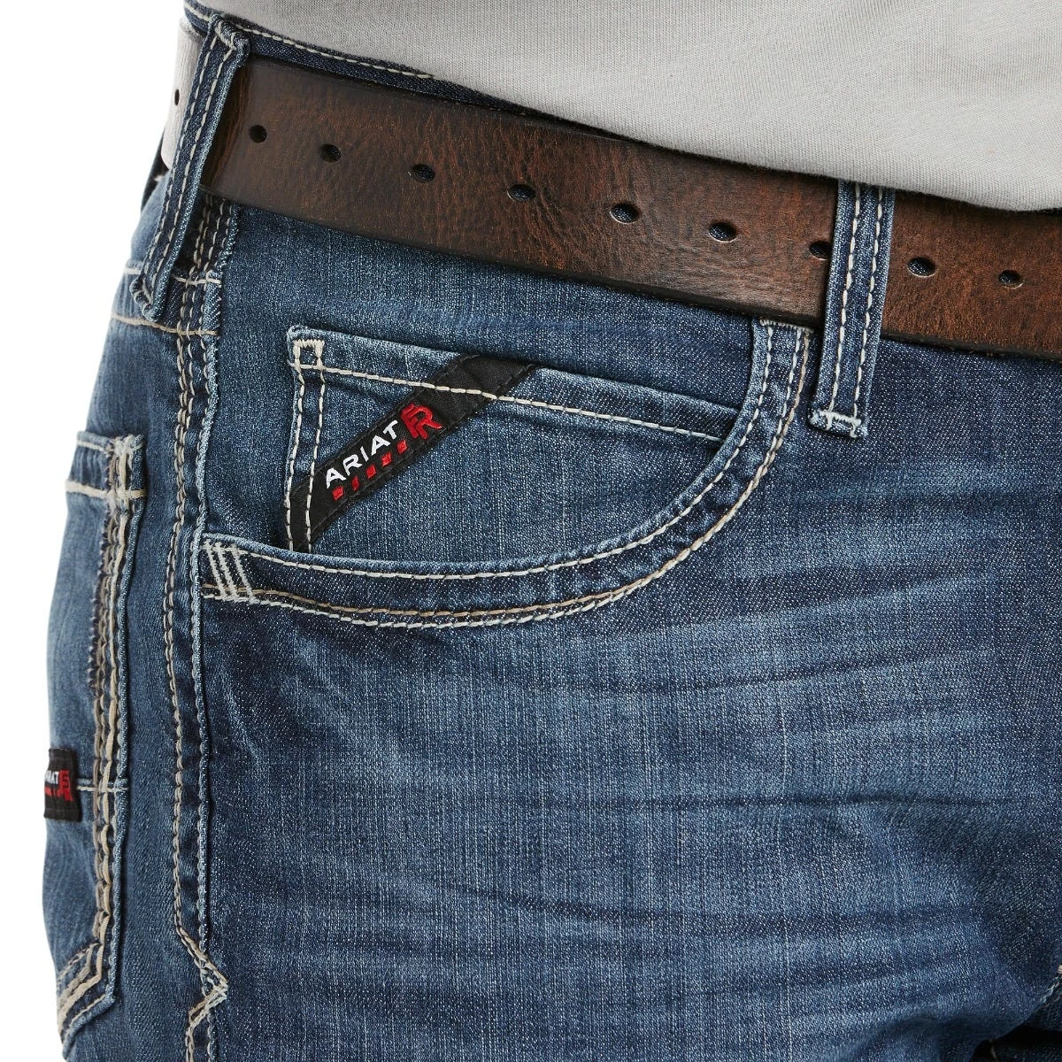 Ariat Work FR: Men's FR 10023467 Bryce M4 Low Rise Stretch DuraLight Boot Cut Jeans 2 Ariat Work FR: Men's FR 10023467 Bryce M4 Low Rise Stretch DuraLight Boot Cut Jeans - Image 2