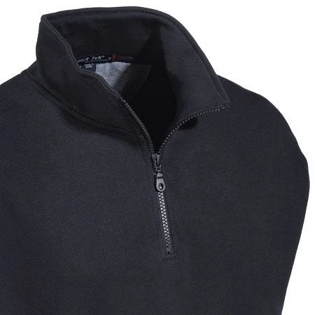 Sport-Tek Sweatshirts: Men's ST253 BK Black Colorfast Quarter Zip Sweatshirt 2 Sport-Tek Sweatshirts: Men's ST253 BK Black Colorfast Quarter Zip Sweatshirt - Image 2