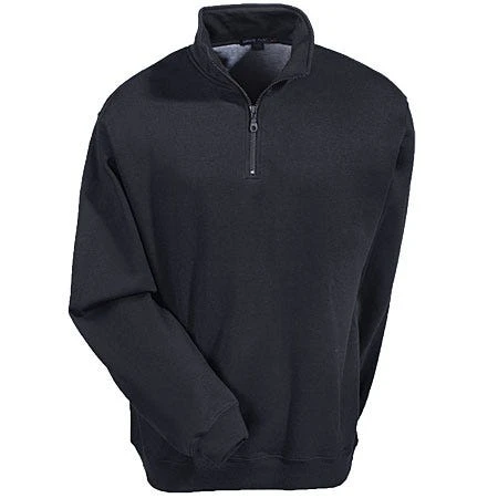 Sport-Tek Sweatshirts: Men's ST253 BK Black Colorfast Quarter Zip Sweatshirt 3 Sport-Tek Sweatshirts: Men's ST253 BK Black Colorfast Quarter Zip Sweatshirt - Image 3