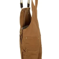 Carhartt Overalls: Men's R41 BRN Brown Cotton Lined Bib Overalls -Tessvero Sales Store image 44042