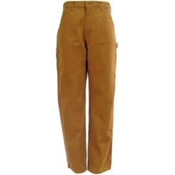 Carhartt Pants: Men's B136 BRN Brown Double Front Duck Dungaree Work Pants -Tessvero Sales Store image 48190