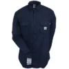 Carhartt Shirts: Men's FR Dark Navy FRS160 DNY Flame Resistant Twill Work Shirt