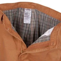 Carhartt Dungarees: Men's B111 BRN Brown Flannel-Lined Duck Dungarees -Tessvero Sales Store image 64114