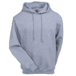 Jerzees Sweatshirts: Men's 4997M OXF Oxford Grey Super Sweats Pullover Hooded Sweatshirt -Tessvero Sales Store jerzees 4997m oxf pullover f 01