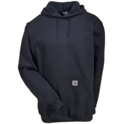 Carhartt Sweatshirts: Men's Black K121 BLK Hooded Pullover Sweatshirt -Tessvero Sales Store k121blk carharttf 01