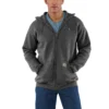 Carhartt Sweatshirts: Men's K122 026 Carbon Heather Midweight Hooded Front Zip Sweatshirt