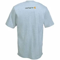 Carhartt Shirts: Men's Grey K195 HGY Cotton Jersey Logo Tee Shirt -Tessvero Sales Store k195hgy carharttb 01 1
