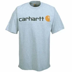 Carhartt Shirts: Men's Grey K195 HGY Cotton Jersey Logo Tee Shirt -Tessvero Sales Store k195hgy carharttf 01 1