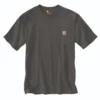 Carhartt Shirts: Men's K87 306 Peat Heavyweight Pocket Short Sleeve Loose Fit T Shirt