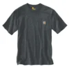 Carhartt Shirts: Men's K87 CRH Carbon Heather Heavy Weight Short Sleeve Loose Fit Pocket T-Shirt