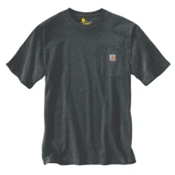 Carhartt Shirts: Men's K87 CRH Carbon Heather Heavy Weight Short Sleeve Loose Fit Pocket T-Shirt