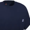 Carhartt Shirts: Men's K87 NVY Navy Heavy Weight Pocket Short Sleeve Loose Fit T-Shirt
