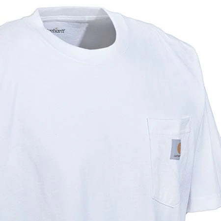 Carhartt Shirts: Men's K87 WHT White Short Sleeve Heavyweight Pocket Loose Fit T Shirt 1 Carhartt Shirts: Men's K87 WHT White Short Sleeve Heavyweight Pocket Loose Fit T Shirt