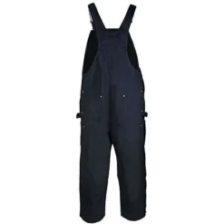 Carhartt Overalls: Men's R37 BLK Black Cotton Duck Zip Bib Overalls