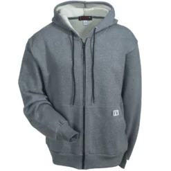 Wolverine Sweatshirts: Men's W1203310 025 Grey Flame-Resistant Hooded Sweatshirt -Tessvero Sales Store wolverine w1203310 025 ash f 01