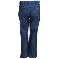 Wrangler Jeans: Men's Navy 0945 NAV Cowboy Cut Regular Fit Rigid Boot Cut Jeans -Tessvero Sales Store wrangler 0945nav b 01