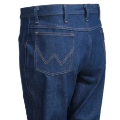 Wrangler Jeans: Men's Navy 0945 NAV Cowboy Cut Regular Fit Rigid Boot Cut Jeans -Tessvero Sales Store wrangler 0945nav l 01