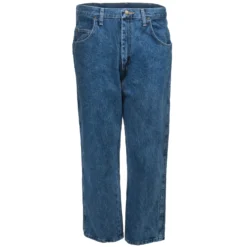 Wrangler Jeans: Men's Grey Indigo 35001 GI Rugged Wear Relaxed Fit Work Jeans -Tessvero Sales Store wrangler 35001gi f 01