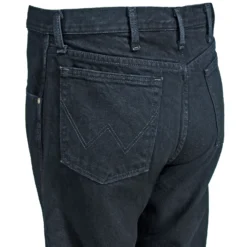 Wrangler Jeans: Men's Black 39902 OB Rugged Wear Classic Fit Jeans -Tessvero Sales Store wrangler 39902ob l 01