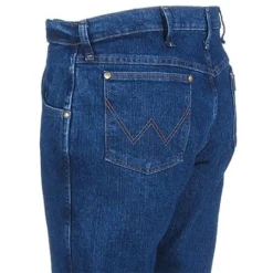 Wrangler Jeans: Men's Advanced Comfort 47MAC MS Cowboy Cut Mid Stone Jeans -Tessvero Sales Store wrangler 47macms l 01