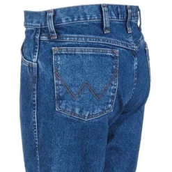 Wrangler Jeans: Men's Stonewashed FR13MMS Flame Resistant Denim Jeans -Tessvero Sales Store wrangler fr13mms l 01