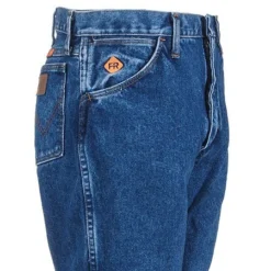 Wrangler Jeans: Men's Stonewashed FR13MMS Flame Resistant Denim Jeans
