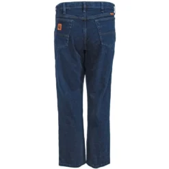 Wrangler Jeans: Men's FRAC50 M Midstone FR Advanced Comfort Relaxed Fit Jeans -Tessvero Sales Store wrangler frac50m b 01