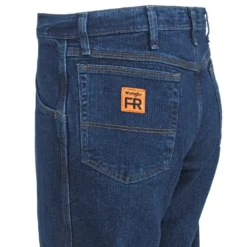 Wrangler Jeans: Men's FRAC50 M Midstone FR Advanced Comfort Relaxed Fit Jeans -Tessvero Sales Store wrangler frac50m l 01